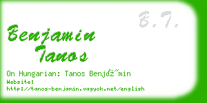 benjamin tanos business card